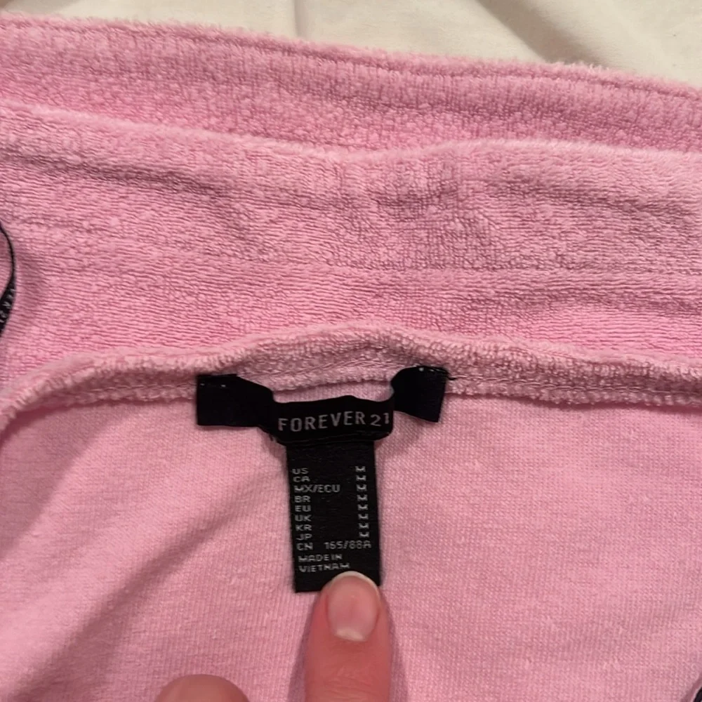 Pink Terry Cloth Beach Cover Up - Picture 2 of 5